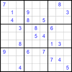 Судоку 9х9 #1078 трудный