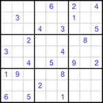Судоку 9х9 #1079 трудный
