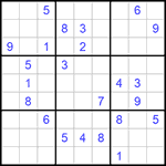 Судоку 9х9 #1081 трудный