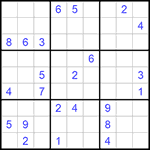 Судоку 9х9 #1082 трудный