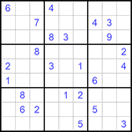 Судоку 9х9 #1083 трудный