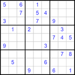 Судоку 9х9 #1085 трудный