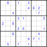 Судоку 9х9 #1086 трудный