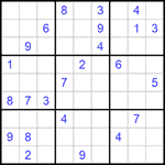Судоку 9х9 #1088 трудный