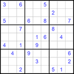Судоку 9х9 #1089 трудный