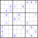 Судоку 9х9 #1090 трудный