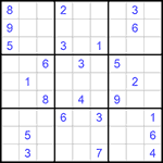 Судоку 9х9 #1091 трудный