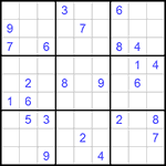 Судоку 9х9 #1092 трудный