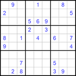 Судоку 9х9 #1094 трудный