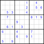 Судоку 9х9 #1095 трудный
