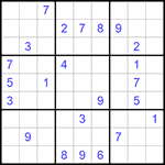 Судоку 9х9 #1096 трудный