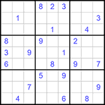 Судоку 9х9 #1099 трудный