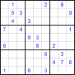 Судоку 9х9 #1100 трудный