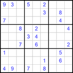 Судоку 9х9 #1103 трудный