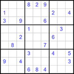 Судоку 9х9 #1108 трудный