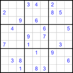 Судоку 9х9 #1110 трудный