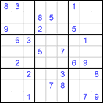 Судоку 9х9 #1113 трудный