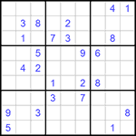 Судоку 9х9 #1114 трудный