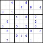 Судоку 9х9 #1117 трудный
