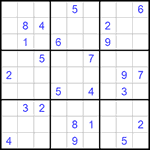 Судоку 9х9 #1118 трудный