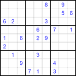 Судоку 9х9 #1119 трудный