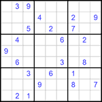 Судоку 9х9 #1120 трудный