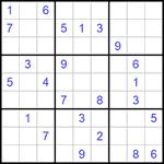 Судоку 9х9 #1122 трудный