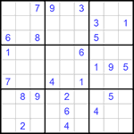 Судоку 9х9 #1123 трудный