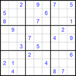 Судоку 9х9 #1125 трудный