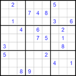 Судоку 9х9 #1126 трудный