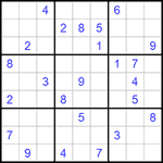 Судоку 9х9 #1128 трудный