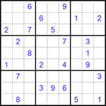 Судоку 9х9 #1008 очень трудный