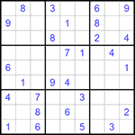 Судоку 9х9 #1009 очень трудный