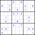 Судоку 9х9 #1012 очень трудный