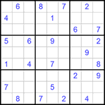 Судоку 9х9 #1014 очень трудный