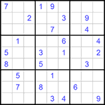 Судоку 9х9 #1015 очень трудный