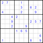 Судоку 9х9 #1016 очень трудный