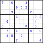 Судоку 9х9 #1017 очень трудный