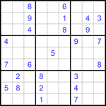 Судоку 9х9 #1018 очень трудный