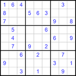 Судоку 9х9 #1019 очень трудный