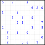 Судоку 9х9 #1024 очень трудный