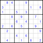 Судоку 9х9 #1025 очень трудный