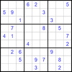 Судоку 9х9 #1026 очень трудный