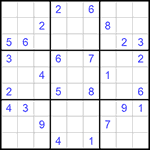 Судоку 9х9 #1027 очень трудный