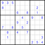 Судоку 9х9 #1028 очень трудный