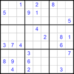 Судоку 9х9 #1030 очень трудный