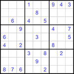 Судоку 9х9 #1033 очень трудный