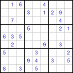 Судоку 9х9 #1036 очень трудный