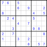 Судоку 9х9 #1038 очень трудный