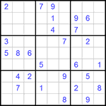 Судоку 9х9 #1039 очень трудный